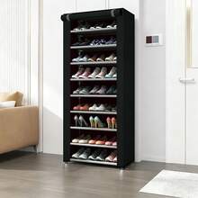 Shoe Cabinet With Dust Cover, Made Of Non-Woven Fabric, Space-Saving, Large Capacity, Easy To Assemble, Movable Shoe Cabinet, Suitable For Entryway, Storage Rack, Home And Dorm Storage, Shoe Organization, Shoe Storage, Shoe Cabinet, Room Decor - Multicolor - View 7