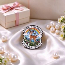 Cute Cartoon Animal Enamel Pins, Funny Sarcastic Quote Brooch Badge, Metal Animal Lapel Pins For Backpack Jacket Hat, Fun Novelty Gift For Man Women - Multicolor - View 6