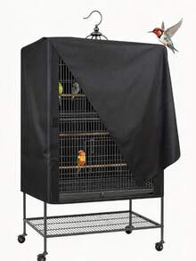 Bird Sunshade - Black Parrot Sunshade - With Front Opening Sunshade Cover - Suitable For Parrots, Canaries And Pet Birds For Nighttime Use - Dust-Proof, Breathable, Not Stuffy - Universal Bird Sunshade - View 9