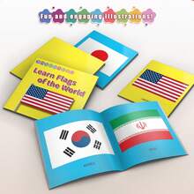 World Flags Learning Flashcards | Geography & Culture Cognition | Interactive Learning | Holiday Gift - Large Card Album - View 2