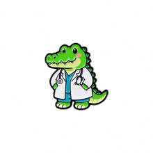 Cute Cartoon Animal Doctor Enamel Pins, Kawaii Nurse Lapel Brooch Set, Alloy Badge For Backpack Jacket Hat, Medical Gift For Nurse Doctor Friends - Multicolor - View 16