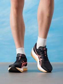 Asics Men's And Women's Running Shoes, Breathable Fitness Training Racing Running Shoes 1013A183-002 - Black/Orange - View 3