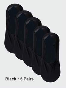 1/3/6/12/24/30 Pairs Men's Solid Color Breathable Soft Nylon Low-Cut Invisible Socks With Non-Slip Gel Heel, Suitable For Sports Or Daily Wear - Multicolor - View 54