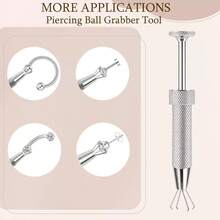 Multi-Purpose 4-Claw Jewelry Pickup Tool, Stainless Steel Perforated Ball Gripper Tool, 4-Claw Pickup Tool For Grabbing IC Chips, Electronic Components, Nails And More - A - View 4