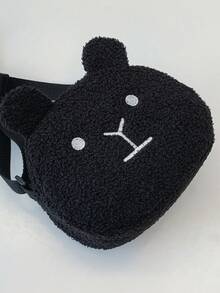 1pc Mini Kids Crossbody Bag Shoulder Bag Plush Cartoon Puppy Coin Purse Lightweight Portable Zipper Closure Suitable For Daughter Girls Daily Use - 2342# - View 2