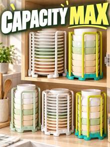 Expandable Kitchen Dish Drying Rack, Multi-Functional Bowl & Cup Storage Rack, Kitchen Utensil Organizer For Plates And Bowls, Kitchen Essentials, Kitchen Decor, Coffee Bar Decor Accessories - Multicolor - View 9