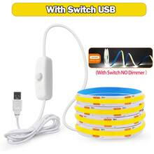 LQHZMYY Aesthetic Room Decor USB LED Light Strip 1-5m Optional 2 Color Temperatures 3000K/6000K Dimmable Flexible Light Strip With Button Switch 8mm Cuttable Self-Adhesive Suitable For Desk Bedroom Cabinet Under Christmas Decoration DIY Ambient Lighting - Multicolor - View 13