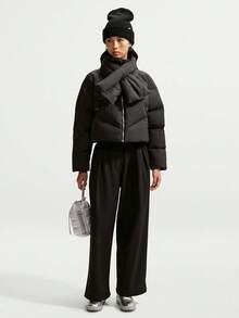 Nike 女款 AS W NK SF DWN WPFR WRMST 短版羽絨夾克 IM2167-010 - 黑色 - 查看 7