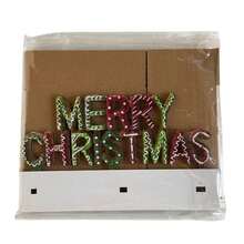 "Merry Christmas" Gingerbread Texture Decorative Sign, Classic Red & Green Christmas Color Scheme With Sweet White Frosting, Suitable For Christmas Home Decor, Tabletop Display Or Scene Arrangement, Conveying Holiday Joy And Blessings - one-size - View 12