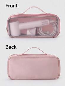 Portable Hair Dryer Storage Bag With Wrist Strap, Travel Hair Tool Zipper Pouch, Lightweight Toiletry Bag, Suitable For Curling Iron, Hair Straightener, Daily Travel Essentials - Multicolor - View 7