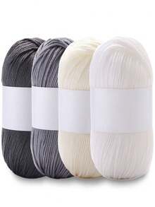 4pcs 200G Macaron/Morandi/Maillard/Green Mixed Color Set, Hand-Crocheted Silk Yarn, Suitable For Autumn/Winter Crochet Sweaters, Scarves, Hats, Clothing And Other DIY Gifts, Ideal For Beginners Mixed Color Set Gift - Yarn Kit - View 6