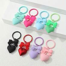 Móc khóa xích acrylic thời trang mặt trái tim, charm treo túi xách và ba lô phong cách tối giản - A - Xem 1