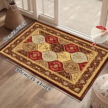 1 buah Keset Lantai Dapur, Bahan Lembut Mirip Kasmir, Motif Bunga Klasik Warna Merah Tua-Cokelat, Keset Anti Selip untuk Dapur, Kamar Mandi, dan Pintu Masuk, Cocok untuk Berbagai Penggunaan, Dekorasi Ruangan, dan Hadiah Liburan - MultiWarna - View 11