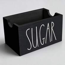 Vintage Wooden SUGAR Packet Storage Box, Farmhouse Style Kitchen Countertop Coffee Condiment Organizer, Sugar Cube Tea Bag Wooden Storage Box, Restaurant Bar Desktop Organizer - View 12
