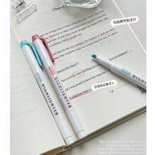 5/10/15pcs/Set Soft Color Dual-Tip Highlighter Set, Fluorescent Marker, Art Marker, Cute Stationery, Suitable For Note-Taking, Back To School - Round - View 8