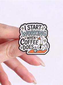 Funny Duck Enamel Pins, Humorous Work Slogan Brooch Set, Cute Goose Lapel Pin For Backpack Clothing Decor, Office Meme Badge Gift - Multicolor - View 8