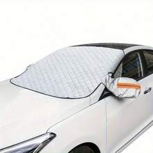 1pc All-Season Foldable Car Cover And Sunshade Curtain - Heavy Duty Snowproof, Windproof, UV-Resistant With Transparent View - Suitable For Sedan, SUV, Truck - Handles Heavy Snow And Extreme Cold - Convenient Storage Design - Multi-Functional Vehicle Accessory - D - Multi-color - View 2