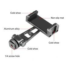 Giá đỡ kẹp điện thoại PULUZ trục Z xoay 360 độ, đế gắn cold shoe bằng hợp kim nhôm (màu đen) - màu đen - Xem 3