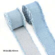 3mm/4mm/5mm Medium Blue Denim Ribbon 1.5m, Suitable For Gift Box Tying, Wreath Wrapping, Greeting Cards And Chair Back Decoration - Multicolor - View 8