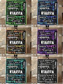 1pc Customizable Name Blanket, Personalized Name Flannel Throw Blanket, Super Soft Warm Polyester Fleece Blanket, Customized Birthday Gift For Family, Lovers, Friends, Personalized Commemorative Gift, Memory Collection, Very Suitable For Bedroom And Living Room Use - Multicolor - View 2