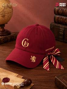 Harry Potter Baseball Cap Sun Hat With Bow Ribbon, Cute Four Houses Embroidery, Suitable For Students, Women, Daily Wear, Halloween, Christmas, Birthday Party Gift - Multicolor - View 3