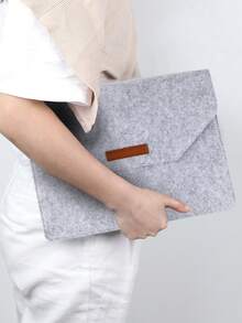 Felt Notebook Inner Bag Tablet Case Ultra-Thin Business Carrying Bag, Ultra-Thin Envelope Compatible With Apple Notebook (Light Gray, 13/15 Inch) Note: Only Suitable For Thin And Light Notebooks - View 9