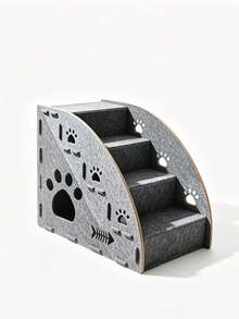 3-In-1 Multifunctional Felt Pet Stairs & Ramp, Non-Slip Cat Steps, Suitable For Sofa And Bed, 3 Sizes Available (Small/Medium/Large), Please Purchase Based On Cat Size - Grey - View 6