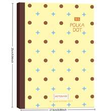 80 Pages/Book Korean Style Polka Dot Glue-Bound Notebook, Ins Style Strawberry Star Bow Student Classroom Note Book, Lay-Flat Tear-Off Lined Pages Planner - Rectangle - View 8
