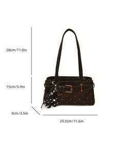 Women's Vintage Versatile Chic Commuter Casual Shoulder Bag - Coffee - View 10
