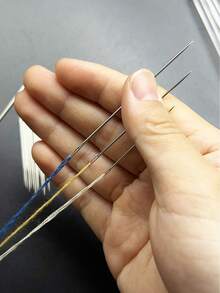 Large Eye Hand Sewing Needle Set, 18/20/40pcs Multiple Sizes Available, Needle Lengths 3.9-7.6cm, With Red Cap Storage Bottle, Suitable For Flat Sewing, Embroidery, Clothing Repair And Other Sewing Scenarios - Red Bottle Needle - View 6