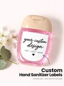 1/24/48/96pcs Customizable Hand Soap Bottle Text Stickers, Personalized Text, Suitable For Dispenser Bottle Decoration, Bathroom Storage Labeling, Wedding Favors, Homestay Container Decor, Perfect For Home Decor Enthusiasts, Shop Owners, Friends, Family, Housewarming, Wedding Thank You, Holiday Party - Multicolor - View 2
