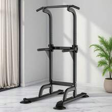 Multi-Function Calisthenics Station Pull & Chin Up Dip Bar Unit Vertical Leg Raise Push-Ups Gym Training Frame - Black - View 3