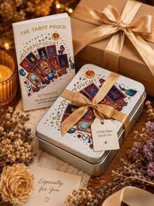 Tarot Card Storage Box Cover, Printed With Tarot Cards,Leopards, Mysterious Eyes, Witches And Other Patterns,Can Be Used As A Tarot Card Storage Box, Storage Jar, Beauty Storage Box,Gift Box, Suitable For Storing Tarot Cards, Jewelry, Stationery, Etc - Multicolor - View 3