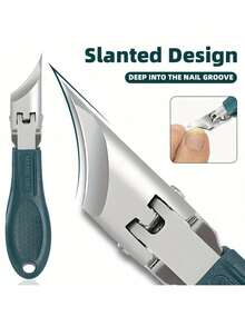 Professional Stainless Steel Nail Clippers, 25° Angled Blade - Heavy-Duty Stainless Steel Material, Wide Mouth Design, Easily Cut Thick, Ingrown, Difficult Nails - Anti-Splatter Design, Sharp Angled Edge, Precise Trimming - Suitable For Home, Nail Salon, Foot Care - Essential For Nail Care And Foot Care, Ergonomic Handle, Durable, Must-Have Beauty Tool For Home - Multicolor - View 14