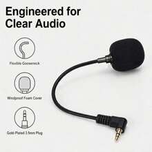 Flexible Mini 3.5mm Lavalier Microphone, Noise-Canceling Condenser Mic, Suitable For Vlog Recording, Online Courses And Live Streaming - View 1