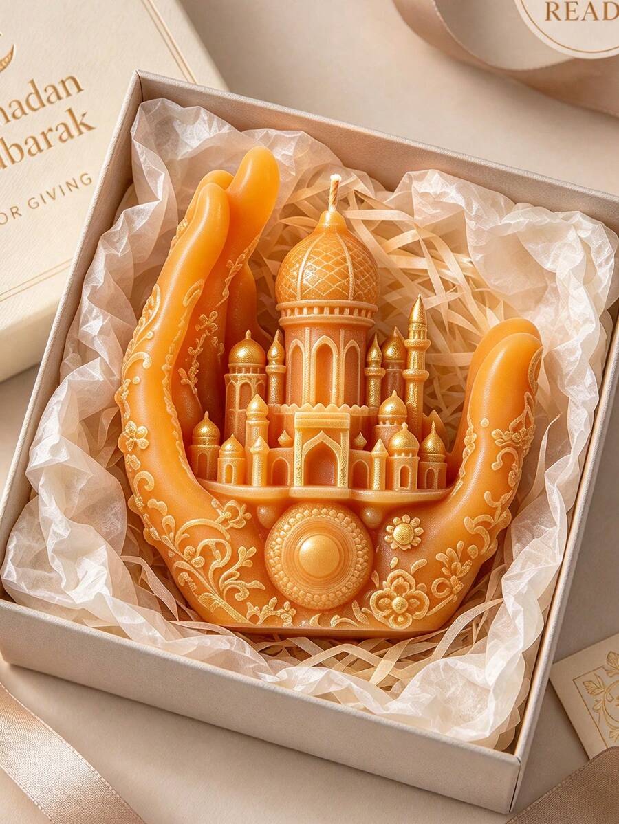 103g Palm-Held Mosque Castle 3D Silicone Mold, Eid Theme DIY Handmade ...