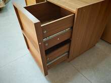 Wooden Nightstand Oak 38 * 48 * 50 Cm With Drawers For Bedroom - Oak - View 3