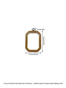 Vintage Rectangular Faux Wood Grain Embroidery Frame With Wall Hanging Hooks, 3 Sizes Available, Cross Stitch Embroidery Hoop And Finished Artwork Display Frame, Suitable For Handmade Embroidery Creation, Embroidery Wall Decor, Fabric Craft Display - Antique Rectangular - View 12
