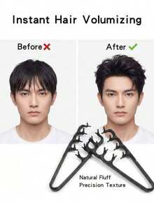 1pc Of Men's Fluffy Styling Comb, High Skull Artifact, Portable Hair Grabbing Artifact, Home Hairdressing Comb - Black - View 5