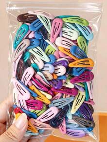 30/20/10pcs Girls Colorful Random Color Small Water Drop BB Clips, Fashion Fresh Minimalist Cute Hair Clips, Bangs Clips, Non-Damaging Hair Accessories For Daily Use And Gifts - Multicolor - View 1
