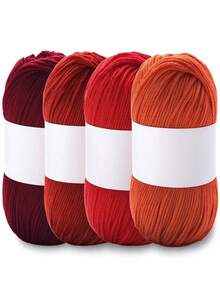 4pcs 200G Macaron/Morandi/Maillard/Green Mixed Color Set, Hand-Crocheted Silk Yarn, Suitable For Autumn/Winter Crochet Sweaters, Scarves, Hats, Clothing And Other DIY Gifts, Ideal For Beginners Mixed Color Set Gift - Yarn Kit - View 5