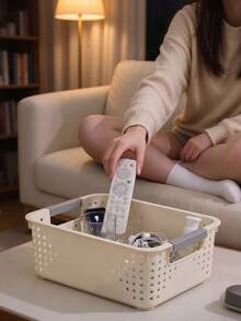 1/2pcs Storage Baskets, Miscellaneous Storage Bins, Multi-Functional Storage Boxes, Large Capacity Organizing Baskets, Multi-Purpose Design With Handles, Durable And Sturdy, Suitable For Bedroom, Kitchen, Closet, Bathroom, Laundry Room, Toys, Christmas Home Storage - View 6