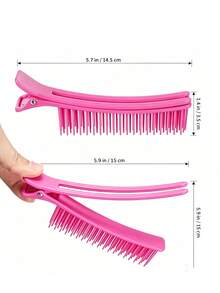 6/4pcs Comb Shaped Partition Clip, Professional Salon Tool, Suitable For Home And Hair Salon Perming, Dyeing, Slicing, Duckbill Clip, Styling Tool - Multicolor - View 6