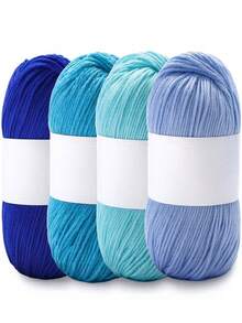 4pcs 200G Macaron/Morandi/Maillard/Green Mixed Color Set, Hand-Crocheted Silk Yarn, Suitable For Autumn/Winter Crochet Sweaters, Scarves, Hats, Clothing And Other DIY Gifts, Ideal For Beginners Mixed Color Set Gift - Yarn Kit - View 9