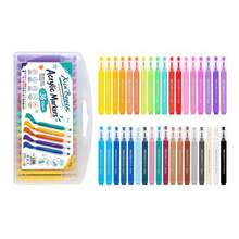 12/24/36/48 Colors Acrylic Paint Markers, Water Based Art Pens, Painting Pen For Stone Wood Glass Ceramic Fabric DIY Crafts Drawing - Multicolor - View 9