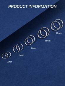 1pc S925 Sterling Silver Minimalist Elegant Navel Ring, Multiple Sizes Available, Suitable For Women - The Perfect Gift For Mothers On Valentine's Day And Mother's Day - Single Smooth Surface - View 4