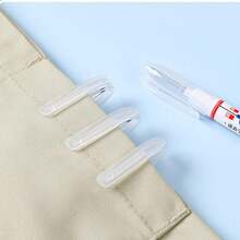 10pcs Multi-Surface Deep Hole Marker Pens, Long Tip, Waterproof, Non-Bleeding Black Oil-Based Ink, Suitable For Woodworking, Construction And DIY Crafts, Plastic Material, No Electricity Required - A - View 9