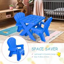 Outdoor Table & Chair Sets - Blue - View 4