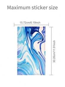 Cross-Border Hot-Selling 5pcs Blue Ocean Fluid Pattern Full Coverage Game Console Stickers, Dust-Proof And Wear-Resistant - View 8