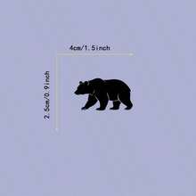 Black Bear Car Mirror Decal, Minimalist Animal Silhouette Sticker, Vinyl Auto Rearview Mirror Decoration - Bear - View 5